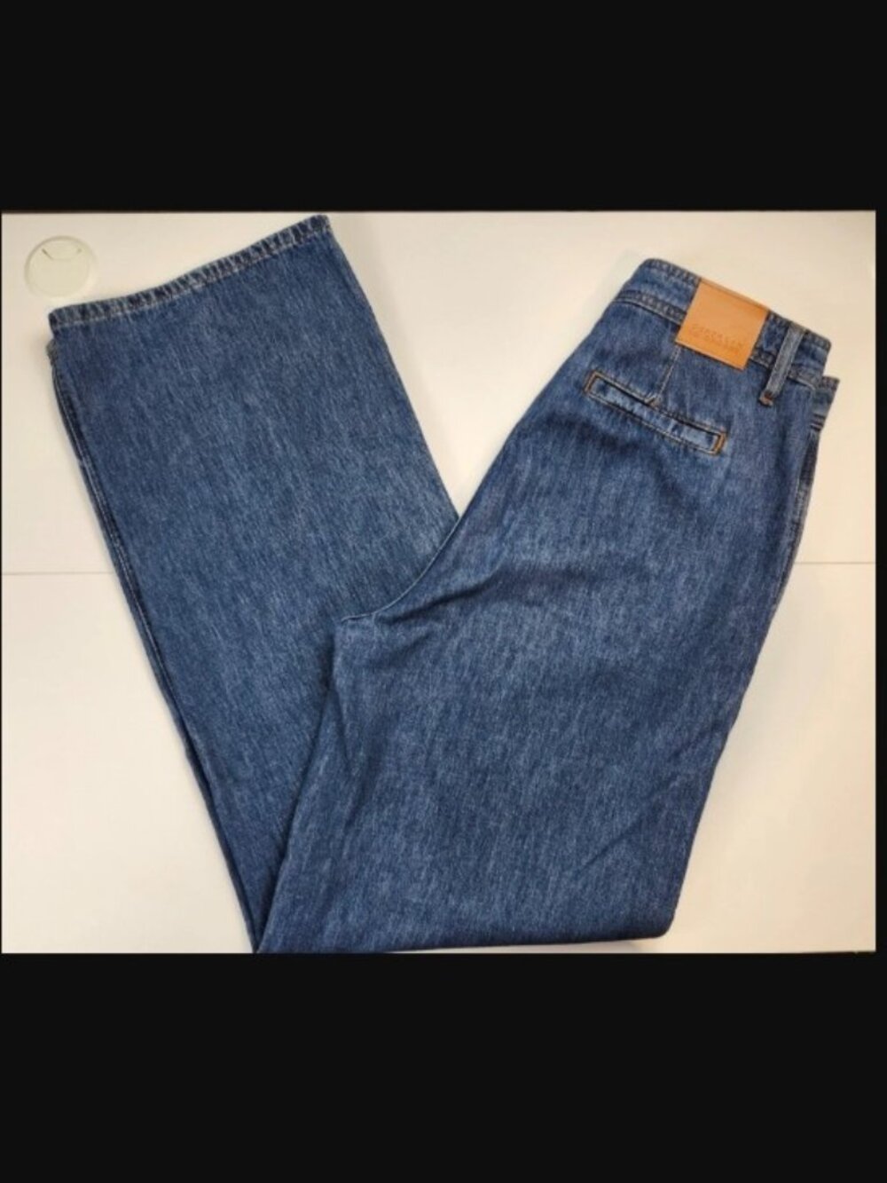 Derek Lam 10 Crosby Wide Leg Pants Size 28x31 Dark Wash Super High Rise